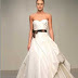 Oneshoulder ivory drop waist wedding dress by White by