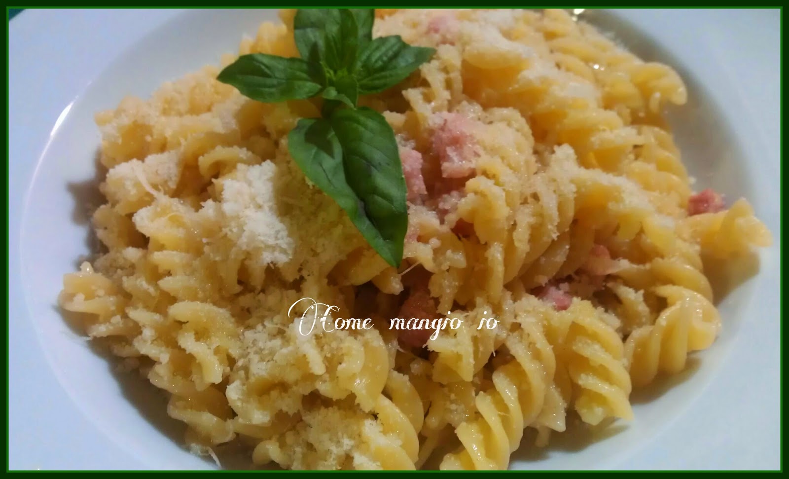 COME MANGIO IO Fusilli, limone e pancetta
