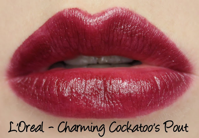 L'Oreal Project Runway Lipstick - Charming Cockatoo's Pout - Swatches & Review