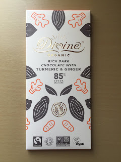 divine organic rich dark turmeric and ginger chocolate