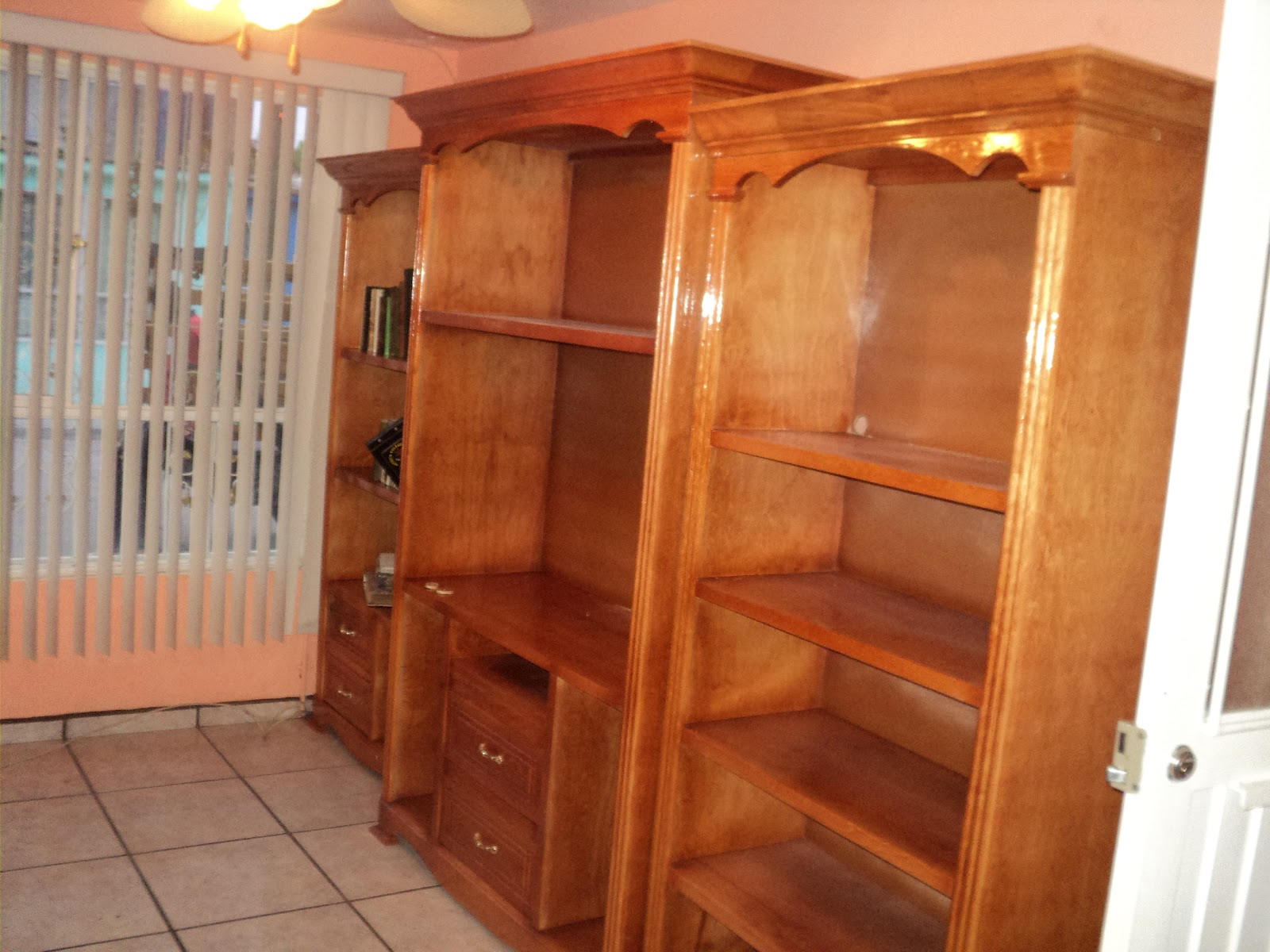 CARPINTERIA Y MUEBLES..DIAZ: librero 3 piezas color roble