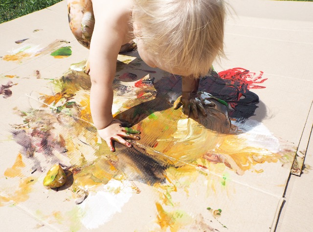 toddler messy play ideas messy play with paint, great for sensory and exploring senses