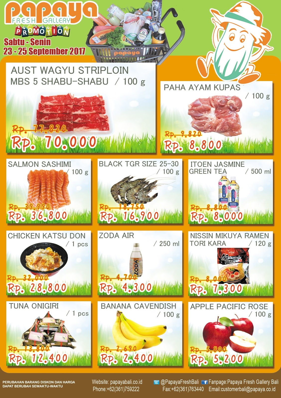 Weekend Promotions.. PAPAYA FRESH GALLERY BALI