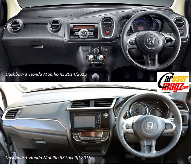 Perbandingan Dashboard Honda Mobilio Facelift tipe GS vs Mobilio GS versi Lawas