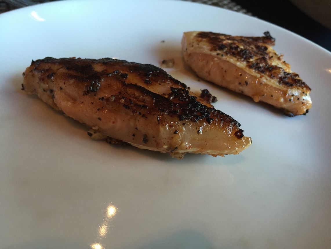 Grilled salmon belly at Seven Corners Restaurant