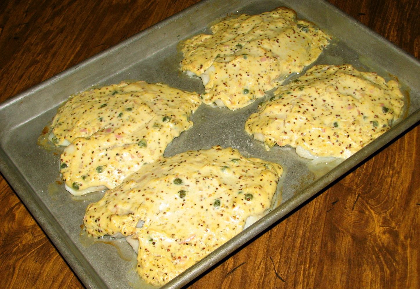 Shel's Kitchen Mustard Roasted Fish