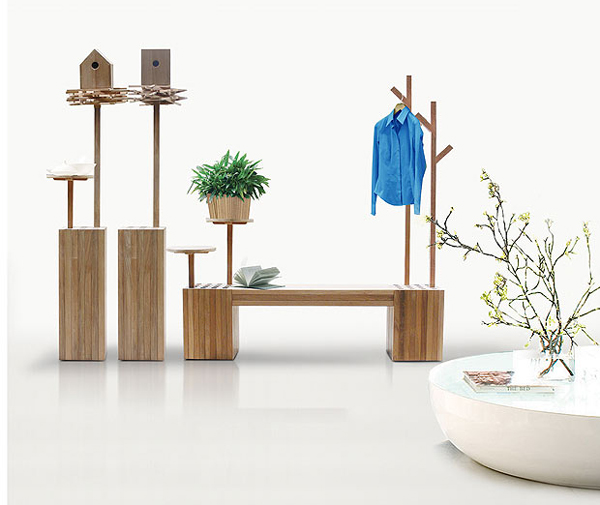 Mobiliario para jardín de madera estilo Deesawat | Mobiliario Moderno y