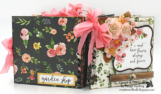 Spiral bound handmade Spring Market mini album