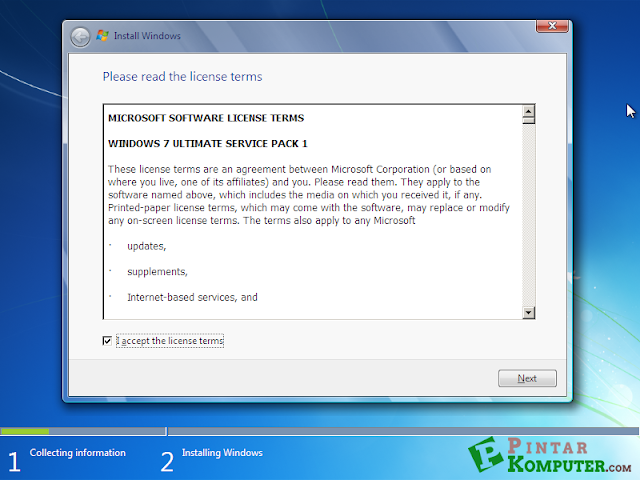 Panduan Lengkap Instal ulang Windows 7 Computer atau Laptop menggunakan CD DVD plus Gambar tutorial