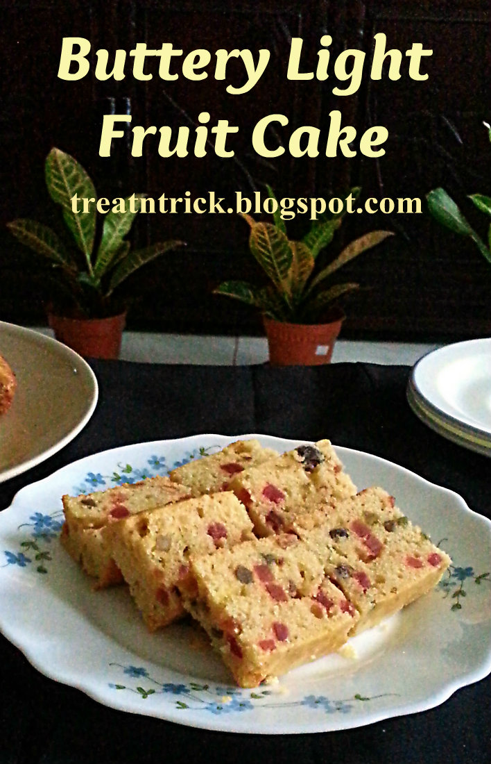 TREAT & TRICK BUTTERY LIGHT FRUIT CAKE