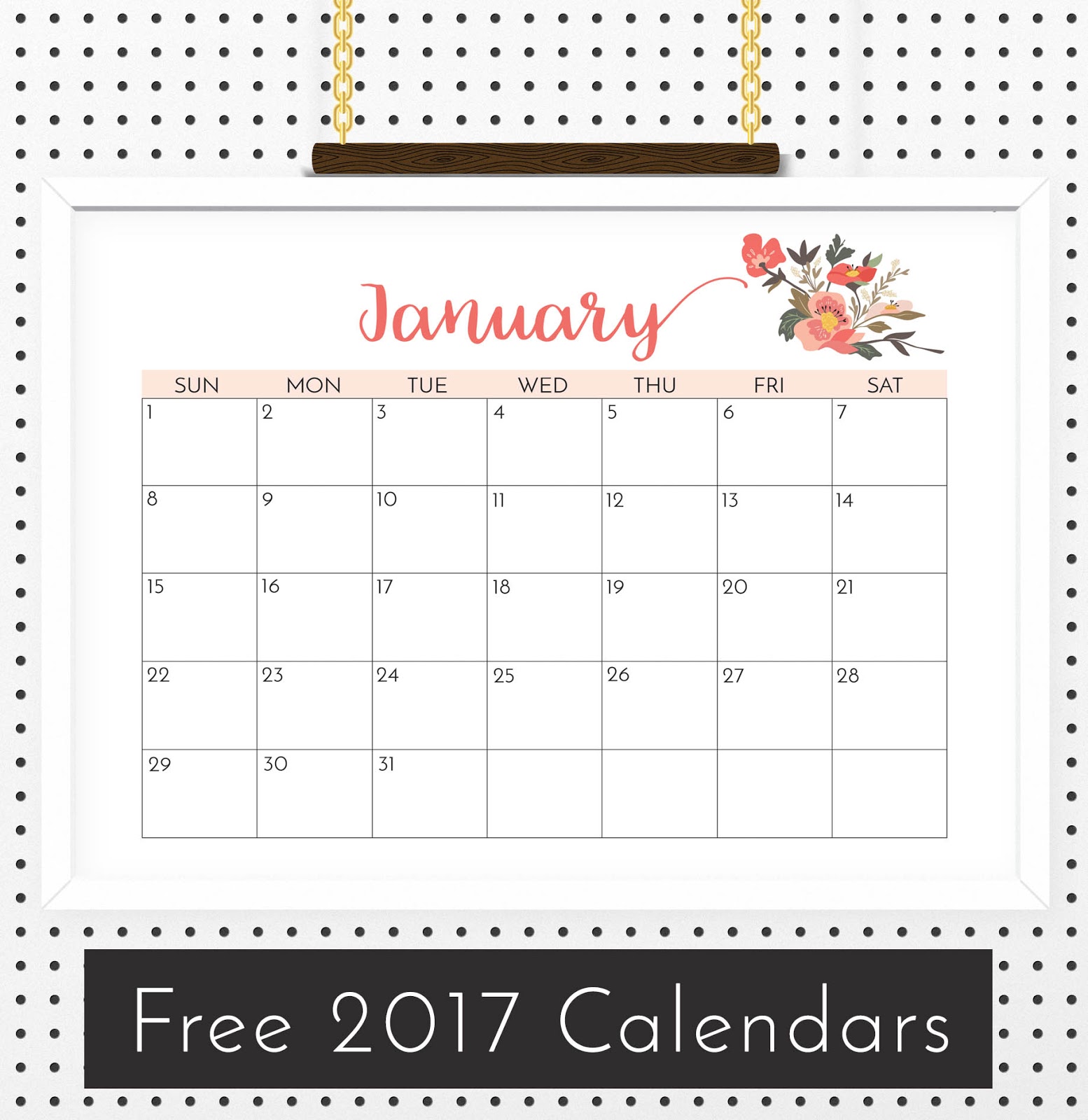 2017 Free Printable Calendars | Crafting in the Rain
