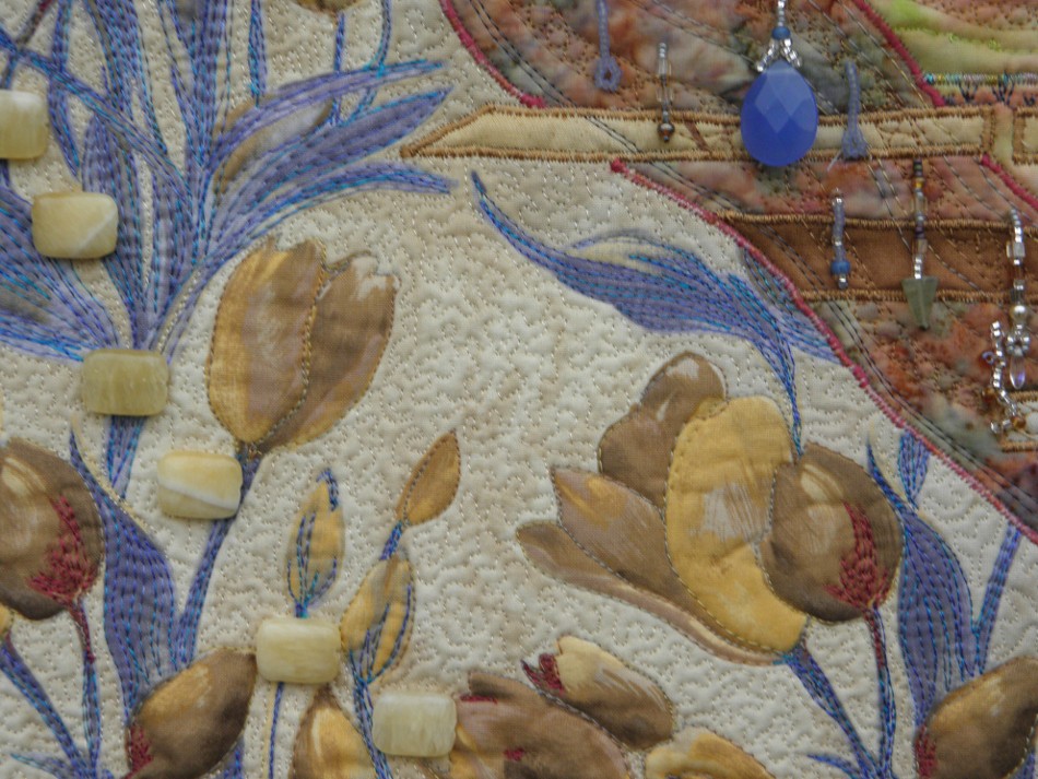 FIBER INTO ART by Heidi Seasons Challenge in Machine Quilting Unlimited Magazine