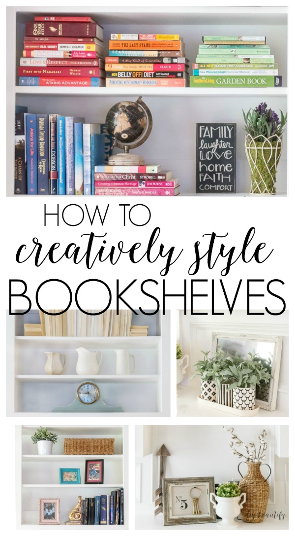 How To Creatively Style Large Bookshelves Diy Beautify How To Style Bookcase Diy Beautify
