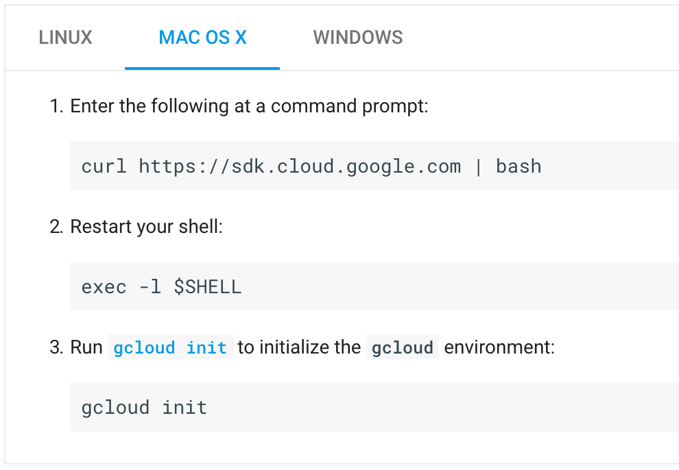 mac 安裝google cloud sdk