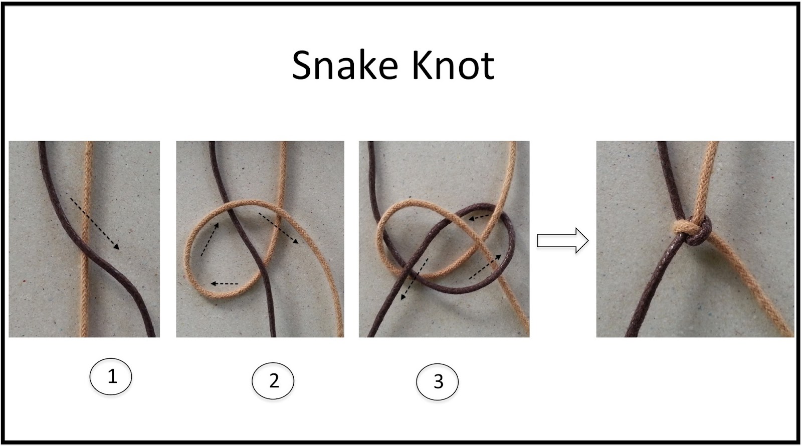 Ecocrafta Macrame Snake knot bracelet