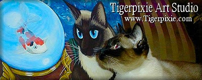 Tigerpixie Art Studio Fantasy cat Art by Carrie Hawks www.Tigerpixie.com