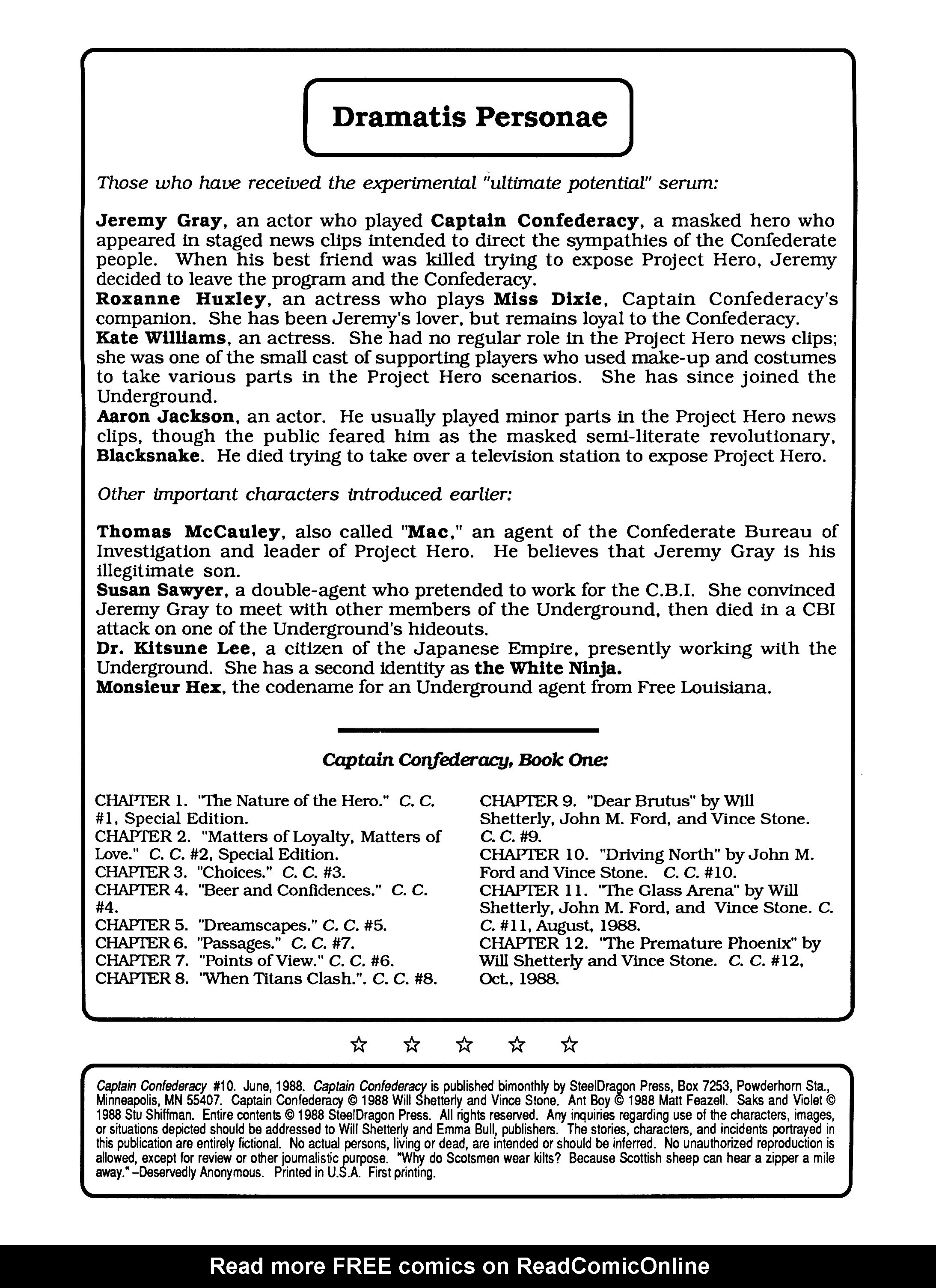 Read online Captain Confederacy (1986) comic -  Issue #10 - 2