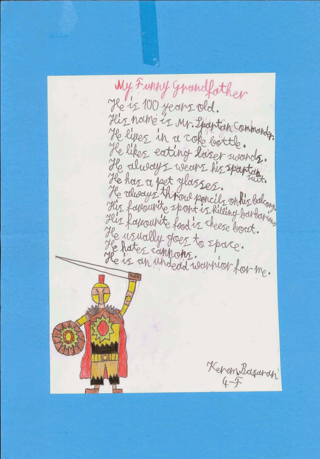 AGK PRIMARY SCHOOL ENGLISH 4th Grade Icp Writing Activities