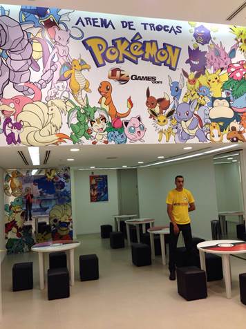 Tietê Plaza Shopping inaugura Arena de Trocas Pokémon