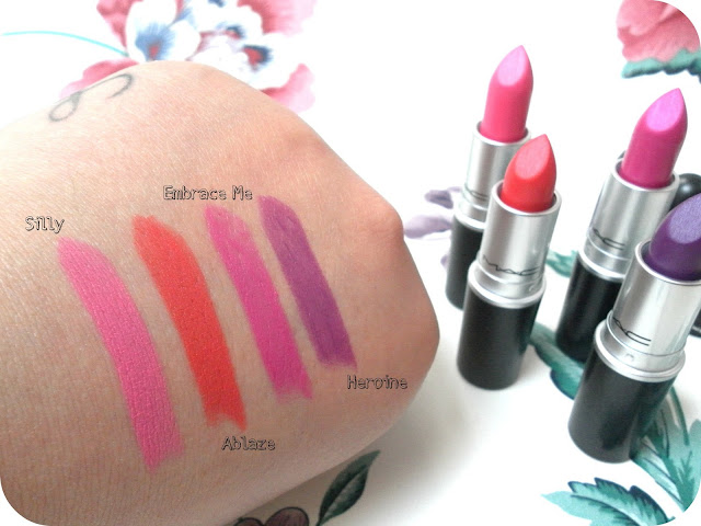 A picture of MAC Fashion Sets Lipsticks Swatches