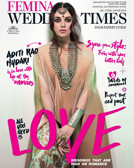 Aditi Rao Hydari on Femina Wedding Times February 2018 Issue