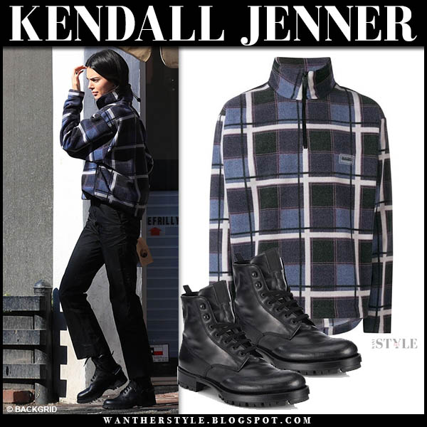 kendall jenner combat boots