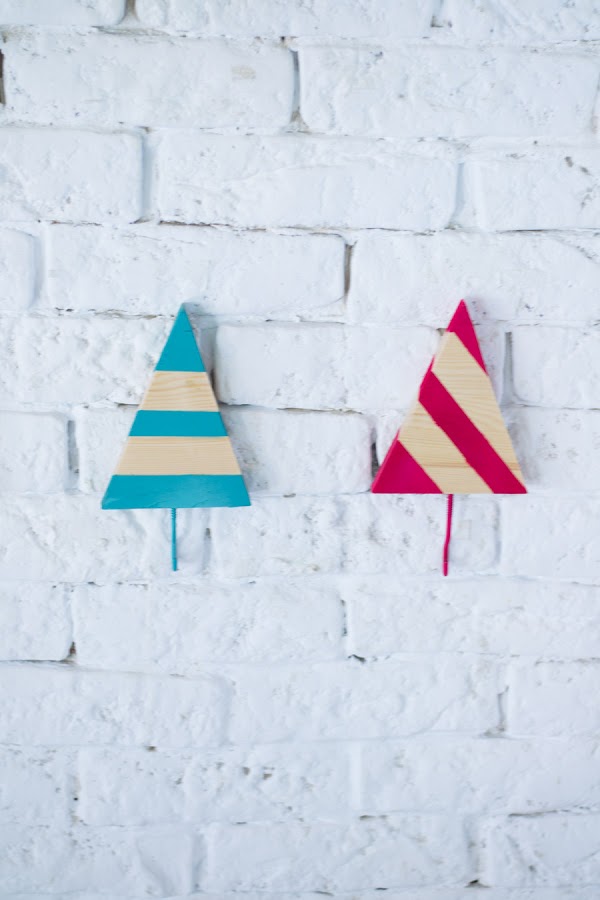 Perchero infantil triángulo diy
