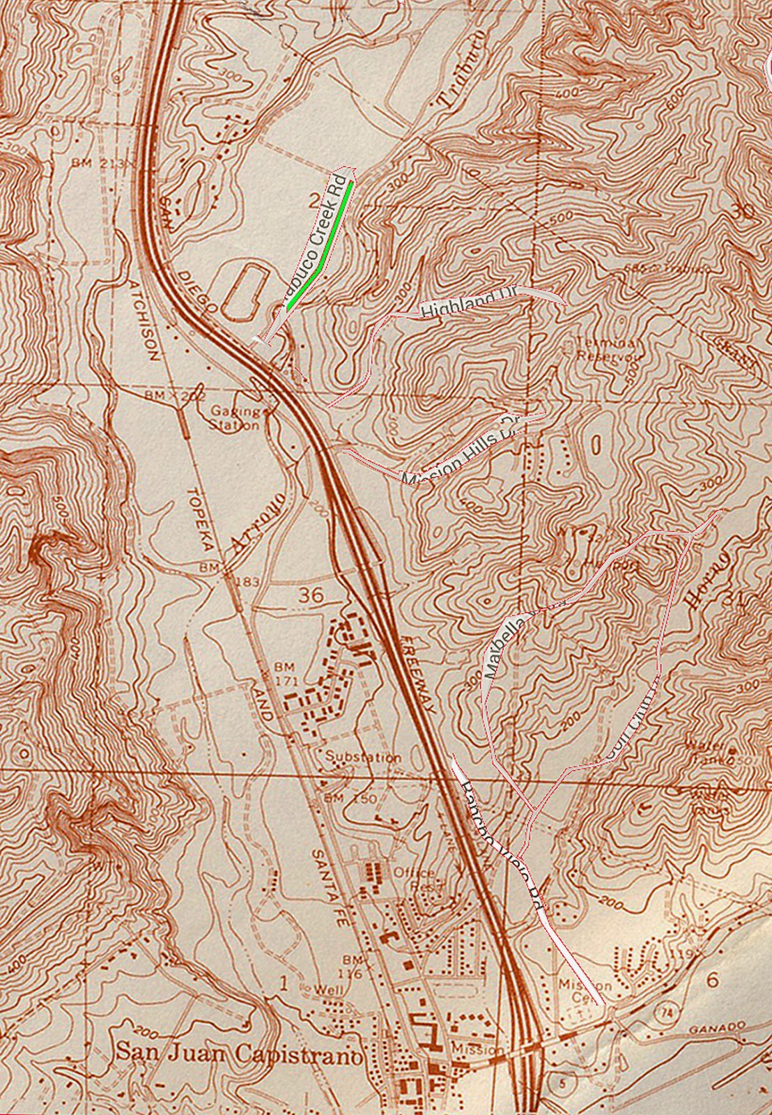 Saddleback College Topographic Map