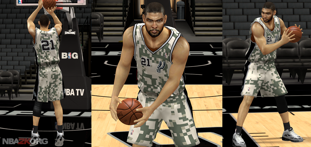 NBA 2K14 Spurs Military Night Camouflage Jersey 