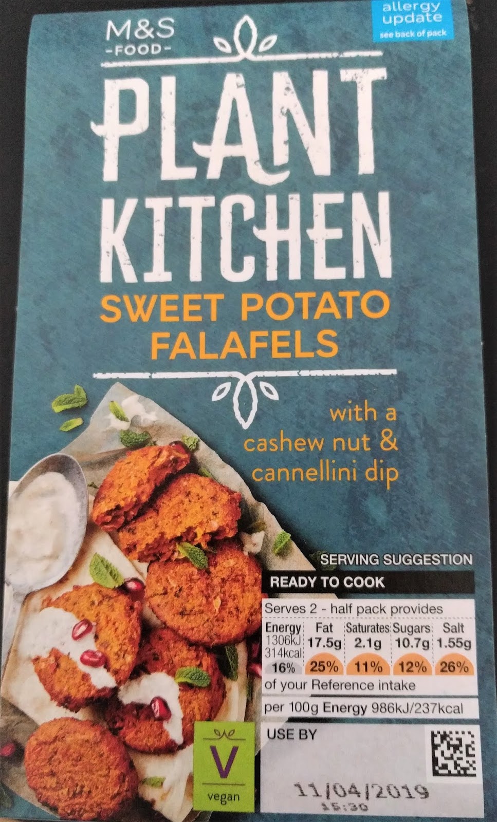 Diets And Calories M S Sweet Potato Falafels Plant Kitchen Review