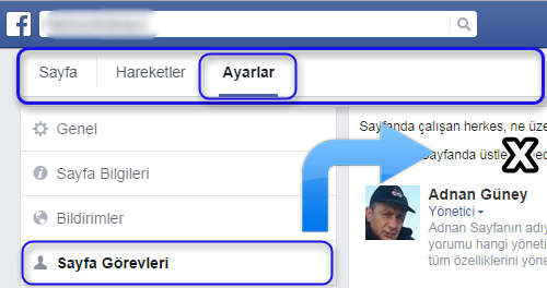 Facebook sayfa yöneticiliğinden ayrılma