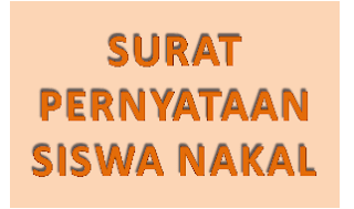 Contoh Surat Pernyataan Siswa Nakal Tidak Akan Mengulangi