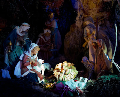 Imagen del Nacimiento de Jesús con María y José en Navidad