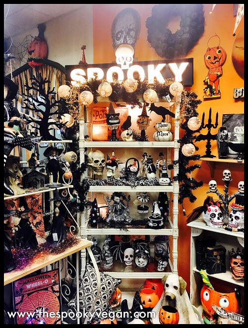 The Spooky Vegan Traditions Holiday Store's Halloween Displays
