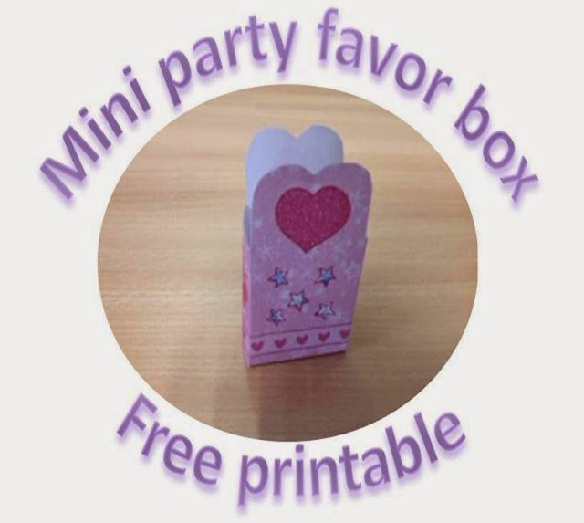 mini party favor box printable