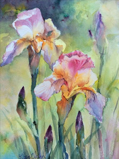 pintura-al-oleo-de-la-flor-iris