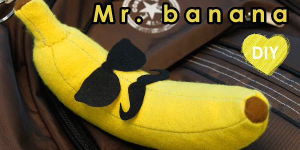 Como Fazer Um Chaveiro Mr banana de feltro - DIY de Artesanato Passo a Passo PAP