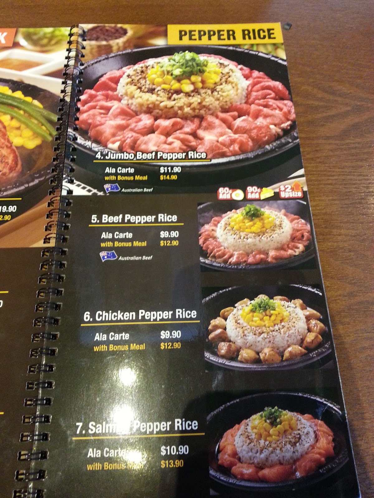 everythingiknow Pepper Lunch Brunei Menu