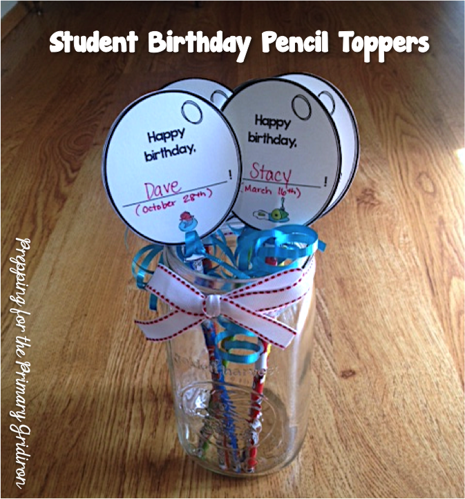 DIY Student Birthday Pencil Toppers Prepping For The Primary Gridiron DIY Student Birthday Pencil Toppers Prepping For The Primary Gridiron