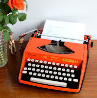 wish list machine à écrire orange