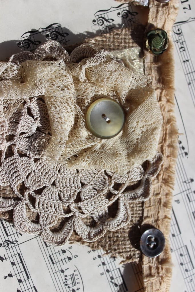 Stitching Always: Bunting. Shabby-chic Lace n Burlap/Hessian with ...