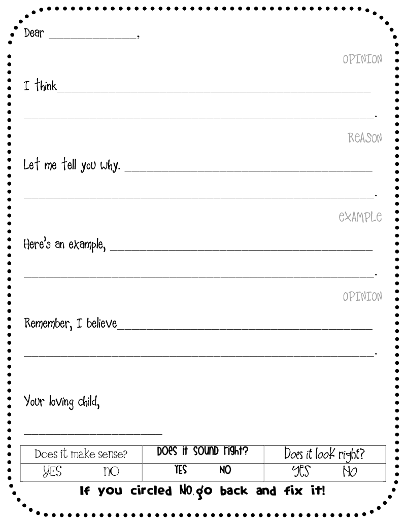 Persuasive Letter Template