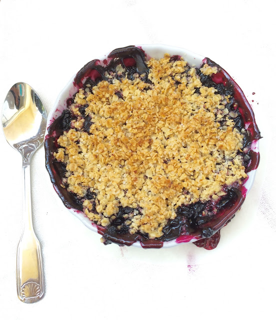 Blueberry crisp / Afine cu topping crocant