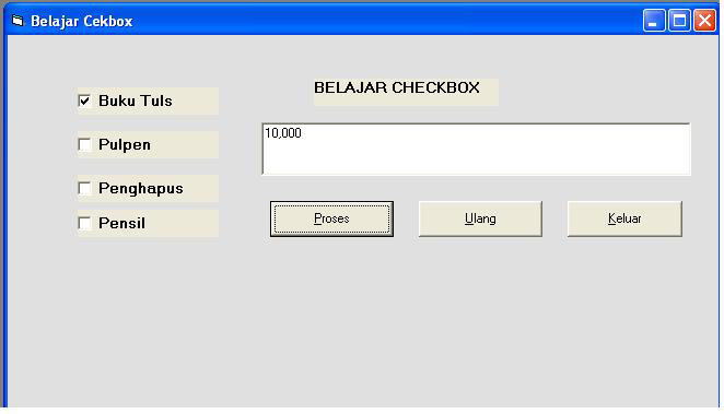 Belajar Membuat Checbox di Visual Basic 6.0 - Sandiawan_Irpan