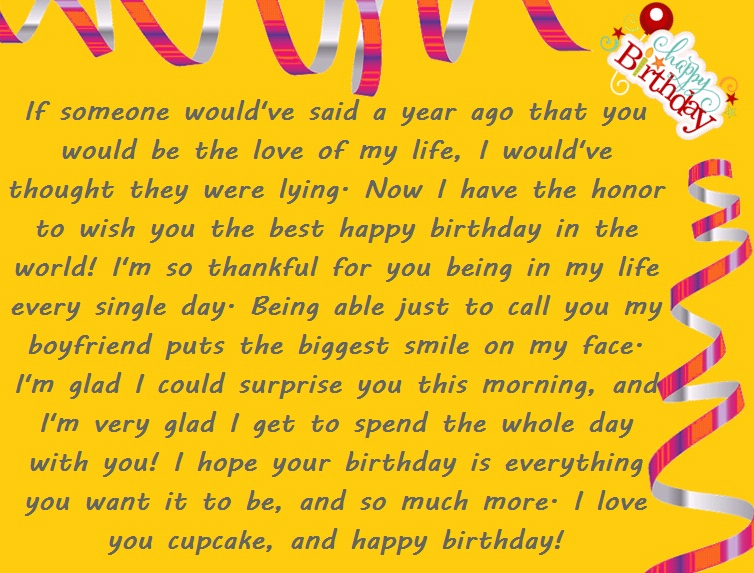 Birthday your what his boyfriend to to say for Birthday Wishes