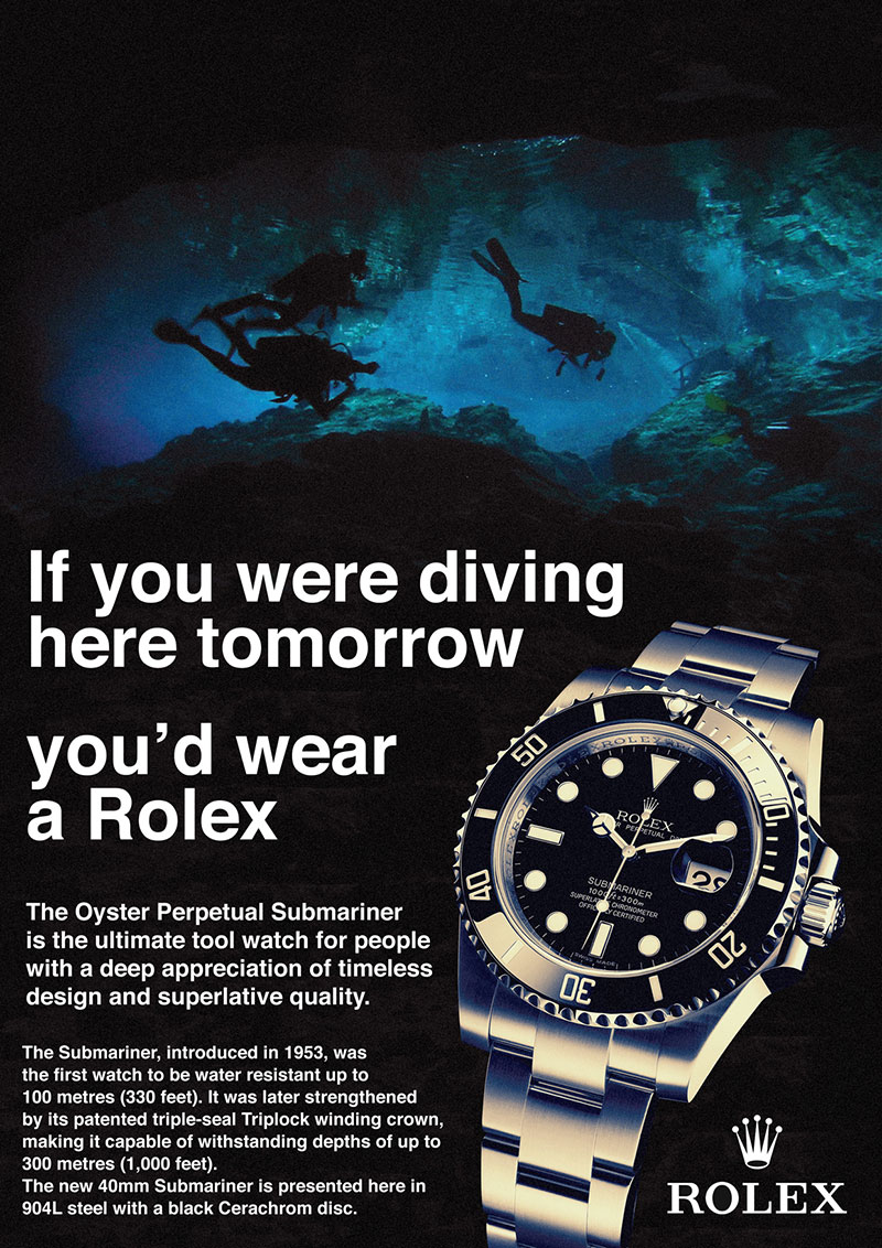 rolex submariner ad