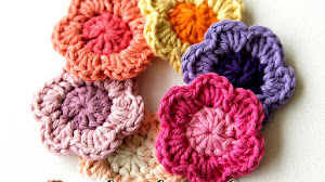 Flores fáciles para tejer paso a paso