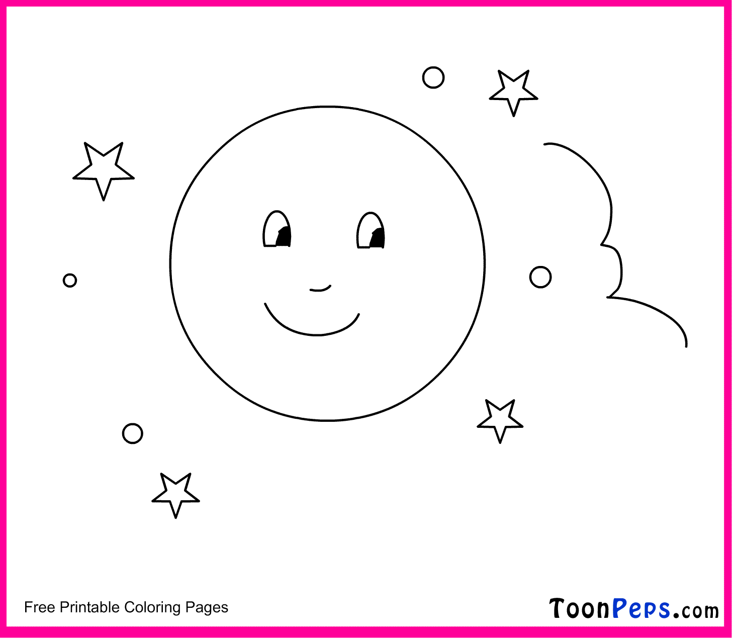 moon coloring pages for children - photo #20