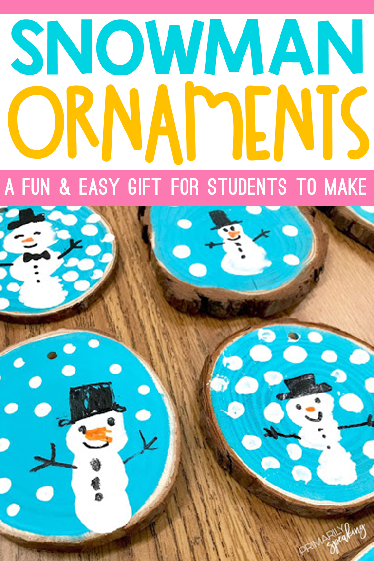 Wood Slice Snowman Ornament - Easy Peasy and Fun