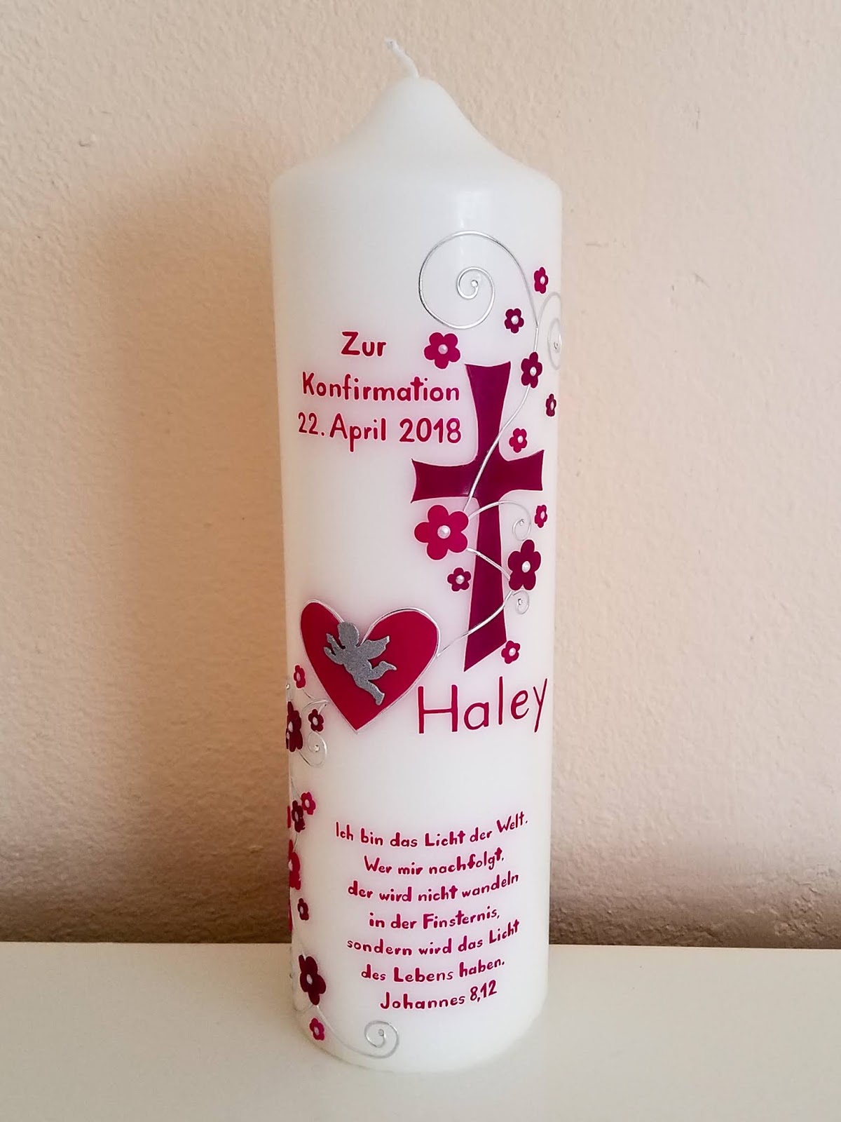 Zur Konfirmation Sp Kerzen Sannis Kerzen Nach Wunsch Hochzeit